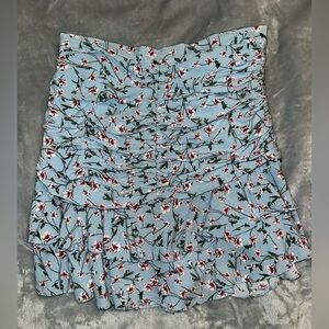 Bardot Light Blue Floral Mini Skirt
